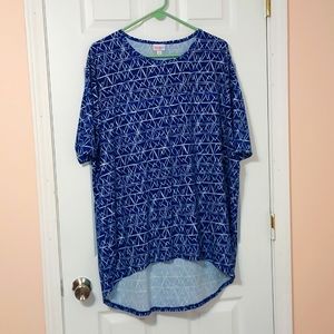 Womens Medium Blue Lularoe relaxed fit Top